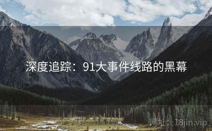 深度追踪:91大事件线路的黑幕