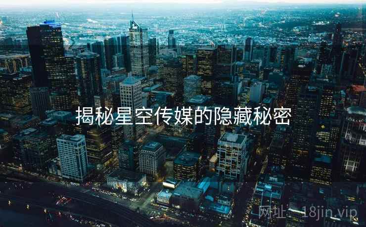 揭秘星空传媒的隐藏秘密